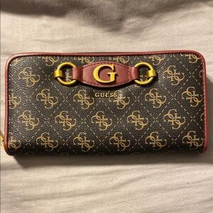 Guess Black and Gold Logo Wallet